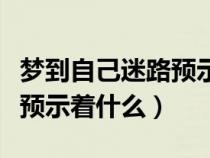 梦到自己迷路预示着什么预兆（梦到自己迷路预示着什么）