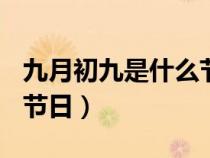 九月初九是什么节日? 农历（九月初九是什么节日）