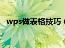 wps做表格技巧（wps做表格的具体步骤）