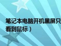 笔记本电脑开机黑屏只看到鼠标（笔记本开机黑屏怎么办只看到鼠标）