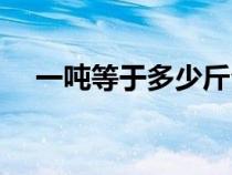 一吨等于多少斤公斤（一吨等于多少斤）