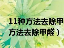 11种方法去除甲醛开空调能除甲醛吗（11种方法去除甲醛）