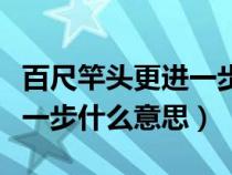 百尺竿头更进一步的意思解释（百尺竿头更进一步什么意思）