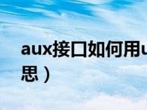 aux接口如何用u盘听歌（汽车aux是什么意思）