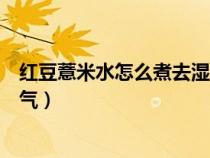 红豆薏米水怎么煮去湿气多久见效（红豆薏米水怎么煮去湿气）