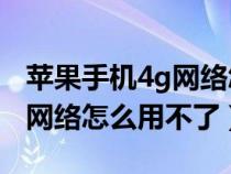 苹果手机4g网络怎么用不了5g（苹果手机4g网络怎么用不了）