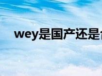 wey是国产还是合资（WEY是国产车吗）