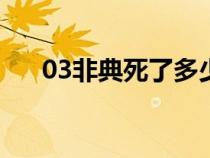 03非典死了多少人（非典死了多少人）