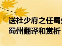 送杜少府之任蜀州 全文翻译（送杜少府之任蜀州翻译和赏析）