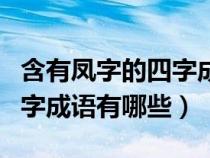 含有凤字的四字成语有哪些呢（含有凤字的四字成语有哪些）