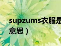 supzums衣服是什么牌子（sup衣服上是啥意思）