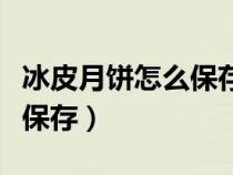 冰皮月饼怎么保存的时间长点（冰皮月饼怎么保存）