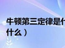 牛顿第三定律是什么意思啊（牛顿第三定律是什么）