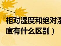 相对湿度和绝对湿度关系（相对湿度和绝对湿度有什么区别）