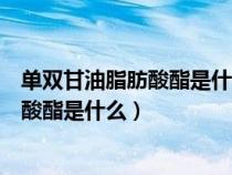 单双甘油脂肪酸酯是什么东西对人体有害吗（单双甘油脂肪酸酯是什么）