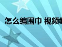 怎么编围巾 视频教程（怎样编好看的围巾）