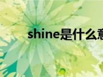 shine是什么意思（set是什么意思）