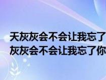 天灰灰会不会让我忘了你是谁夜越黑梦违背难追难回味（天灰灰会不会让我忘了你是谁是那首歌的歌词）