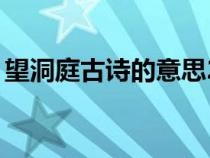 望洞庭古诗的意思20字（望洞庭古诗的意思）