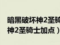 暗黑破坏神2圣骑士加点攻略大全（暗黑破坏神2圣骑士加点）