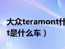 大众teramont什么价格（上汽大众teramont是什么车）