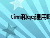 tim和qq通用吗（腾讯tim和qq区别）