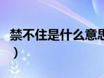 禁不住是什么意思解释（禁不住的意思是什么）