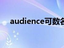 audience可数名词（audience可数吗）