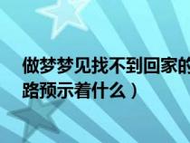 做梦梦见找不到回家的路是什么意思?（梦到找不到回家的路预示着什么）