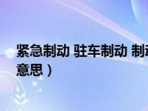 紧急制动 驻车制动 制动踏板是什么意思（制动踏板是什么意思）