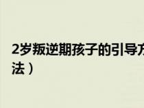 2岁叛逆期孩子的引导方法有哪些（2岁叛逆期孩子的引导方法）