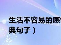 生活不容易的感慨心语（10句生活不容易经典句子）