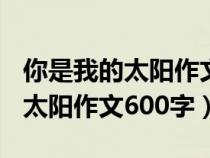 你是我的太阳作文600字作文初一（你是我的太阳作文600字）