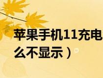 苹果手机11充电怎么不显示（苹果11充电怎么不显示）