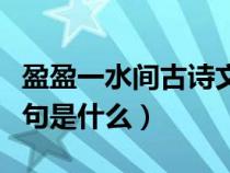 盈盈一水间古诗文网（古诗盈盈一水间的下一句是什么）