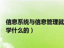 信息系统与信息管理就业前景如何（信息管理与信息系统是学什么的）