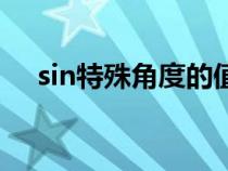 sin特殊角度的值（sin特殊角度对照表）