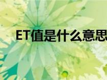 ET值是什么意思简单（et值是什么意思）