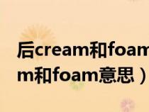 后cream和foam哪个是洗面奶（后系列cream和foam意思）