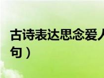 古诗表达思念爱人的诗句（表达思念爱人的诗句）