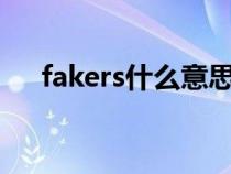 fakers什么意思（英语faker什么意思）