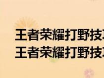 王者荣耀打野技巧防gank意识是否足够肉（王者荣耀打野技巧）