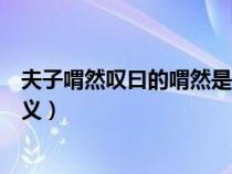 夫子喟然叹曰的喟然是什么意思（夫子喟然叹曰中喟然的释义）