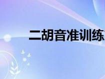 二胡音准训练方法（二胡练习方法）