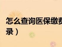 怎么查询医保缴费记录（怎么查询社保缴费记录）