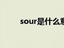 sour是什么意思（so是什么意思）