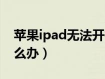 苹果ipad无法开机怎么办（ipad无法开机怎么办）