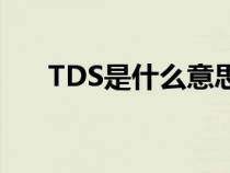 TDS是什么意思代表啥（td什么意思）