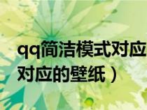 qq简洁模式对应的壁纸是什么（qq简洁模式对应的壁纸）