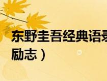 东野圭吾经典语录100句（东野圭吾经典语录励志）